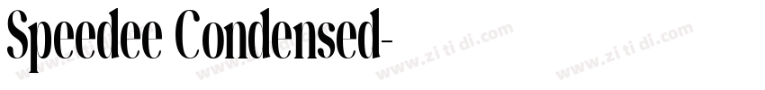 Speedee Condensed字体转换
